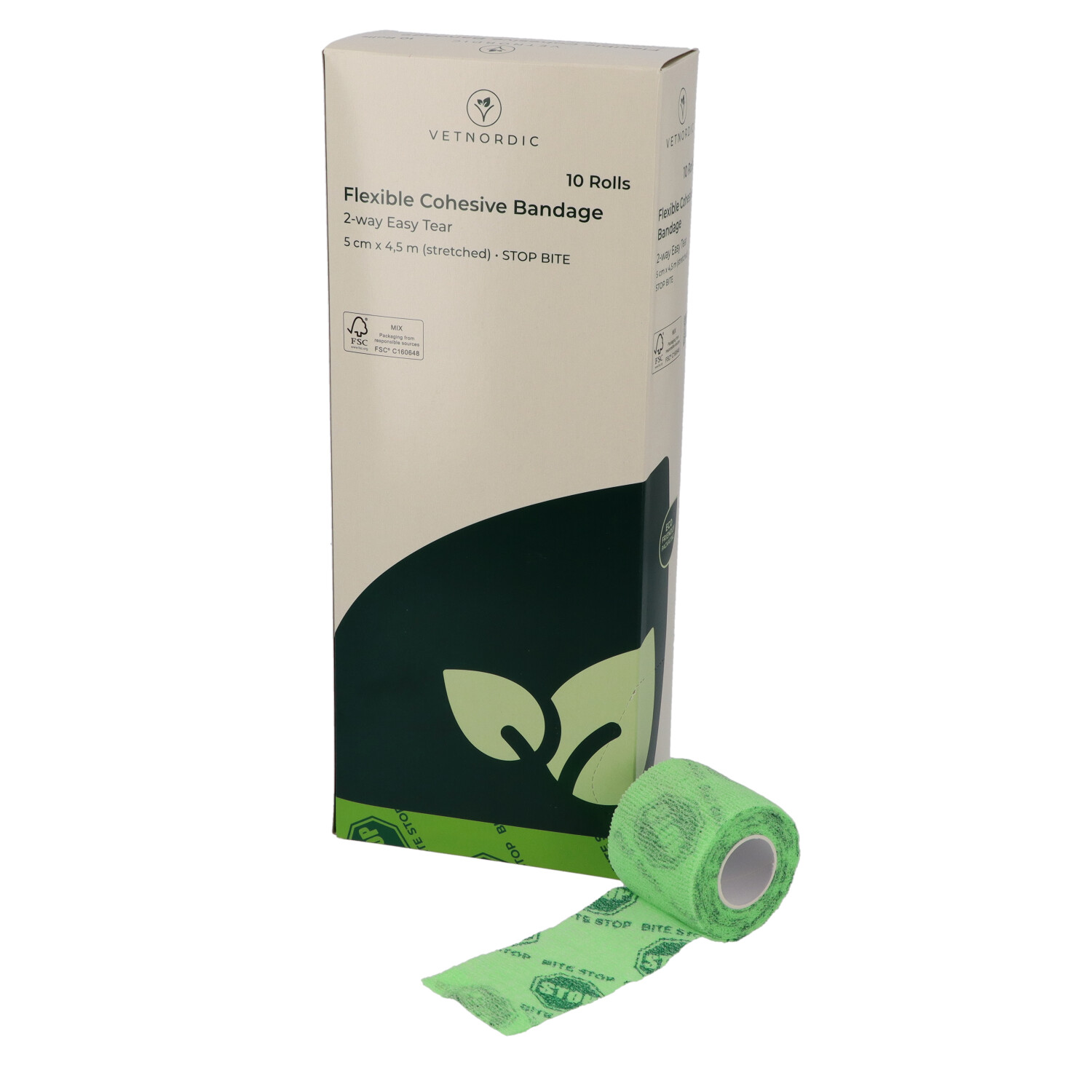 Stop-bite, Elastické kohezivní obinadlo/bandáž, coban, snadné trhání oběma směry, s hořkou chutí